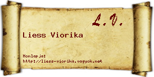 Liess Viorika névjegykártya